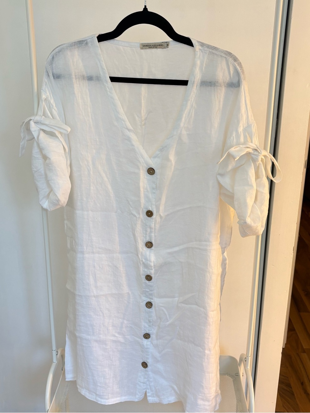 Vanessa Alexandra | Dress with Tie Sleeve Detail